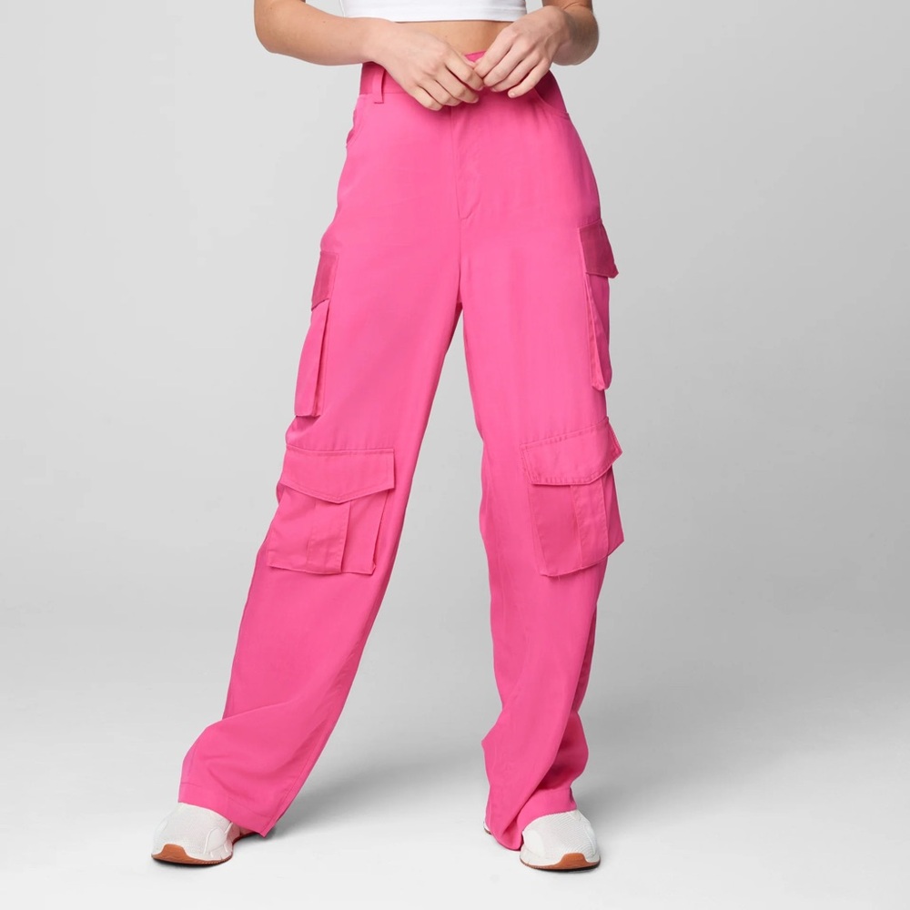 Blank NYC Franklin ribcage Cargo Pants pink